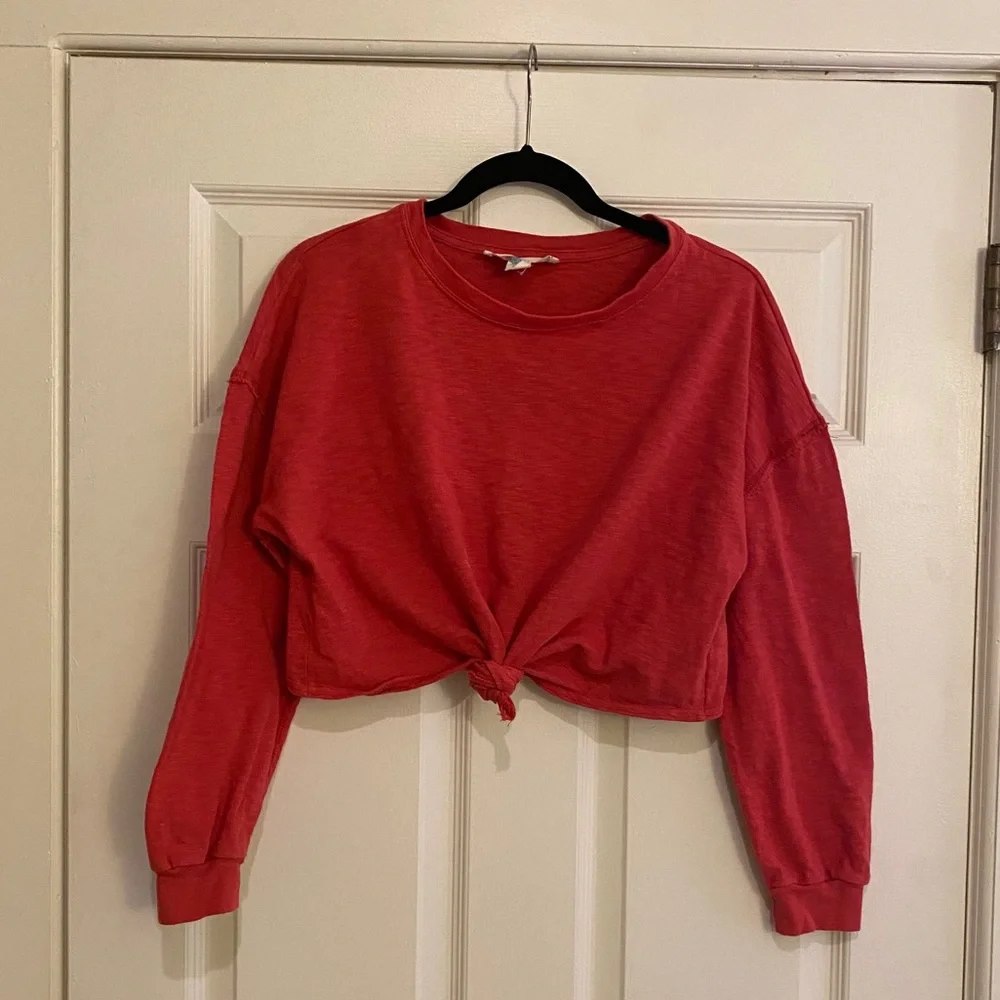 Free People Washed Red Track Pants & Joggers Set - Picture 3 of 10